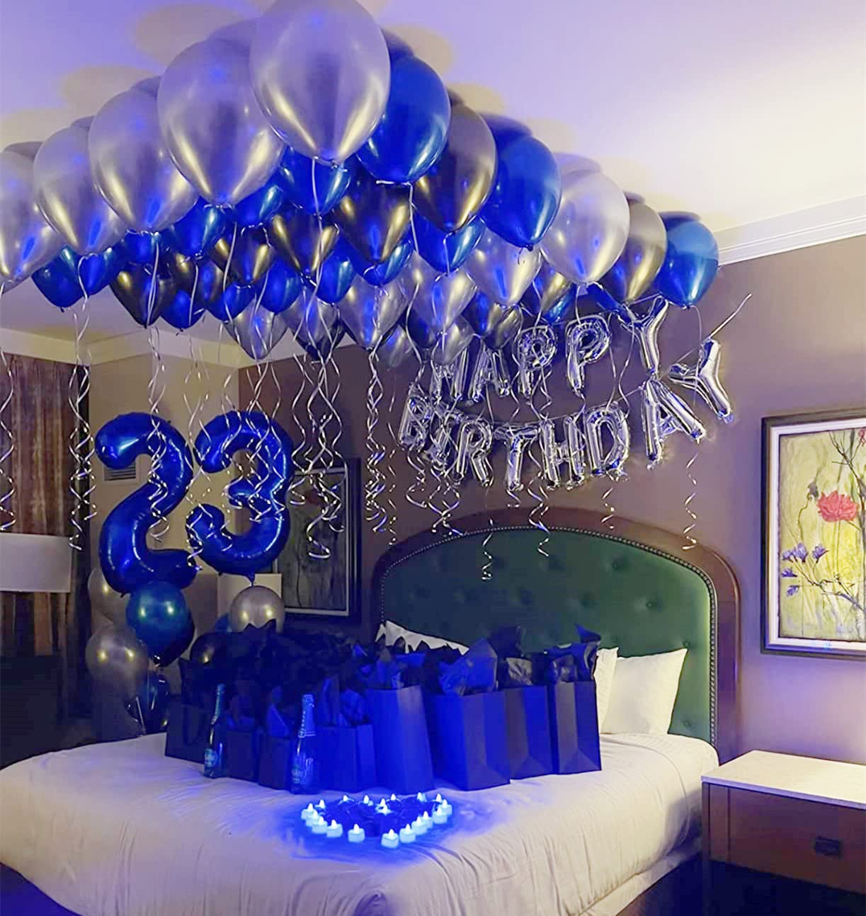 Mluchee 40-inch navy blue Number 3 balloon elevates 3rd birthday decor