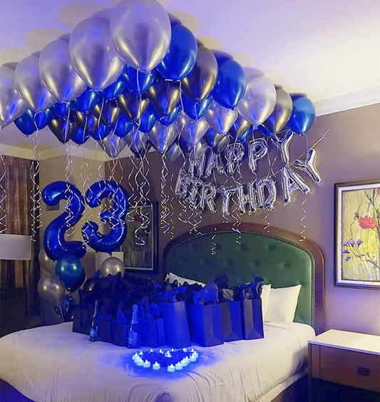 Mluchee 40-inch navy blue Number 3 balloon elevates 3rd birthday decor
