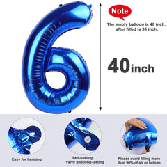 Mluchee 40-inch navy blue number balloon as a versatile party prop.