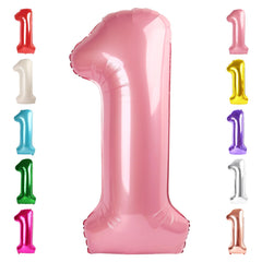 Mluchee 40-inch Pearl Pink number balloon for bold party backdrops