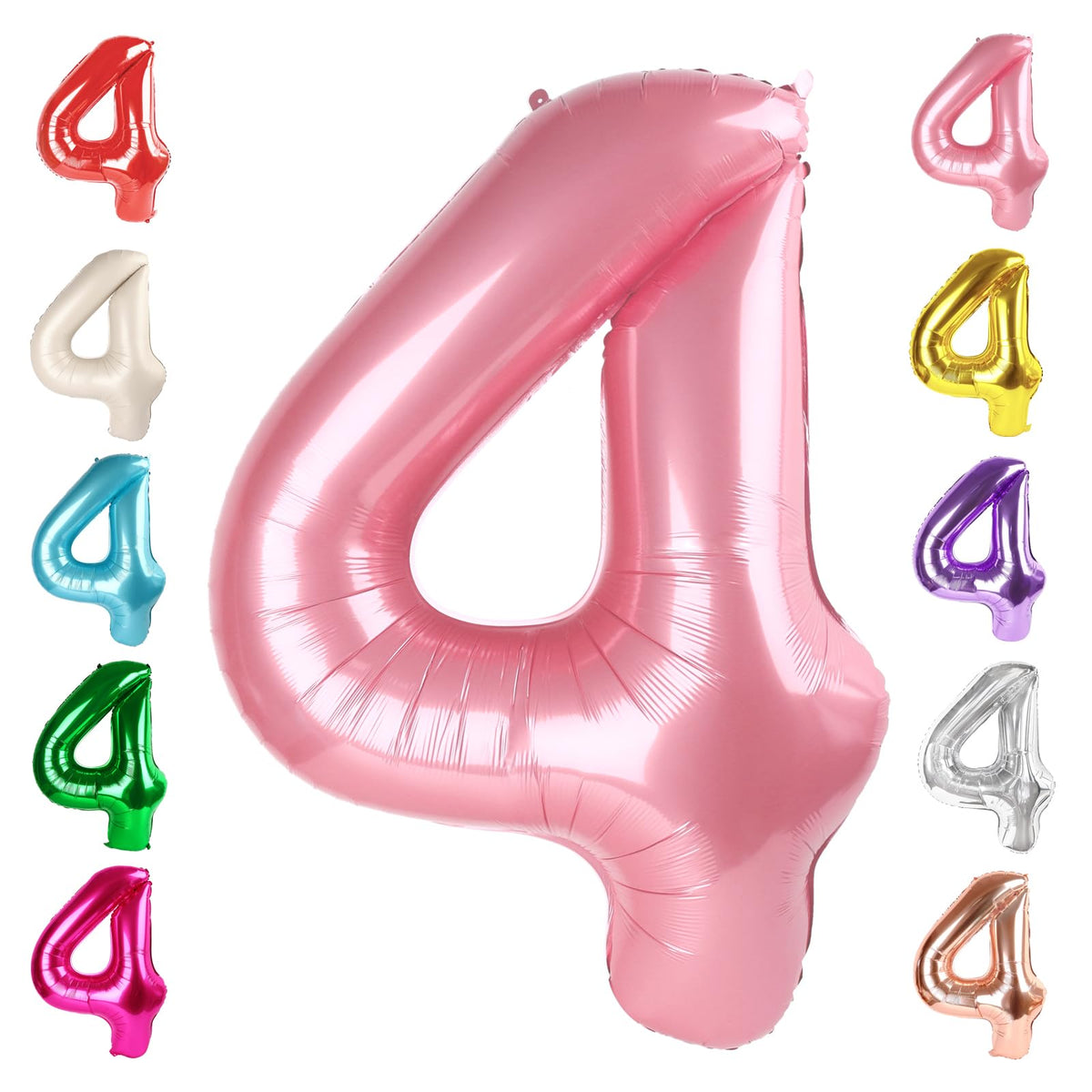Mluchee 40-inch pearl pink number balloon for vibrant birthday decor