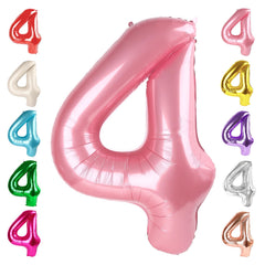 Mluchee 40-inch pearl pink number balloon for vibrant birthday decor