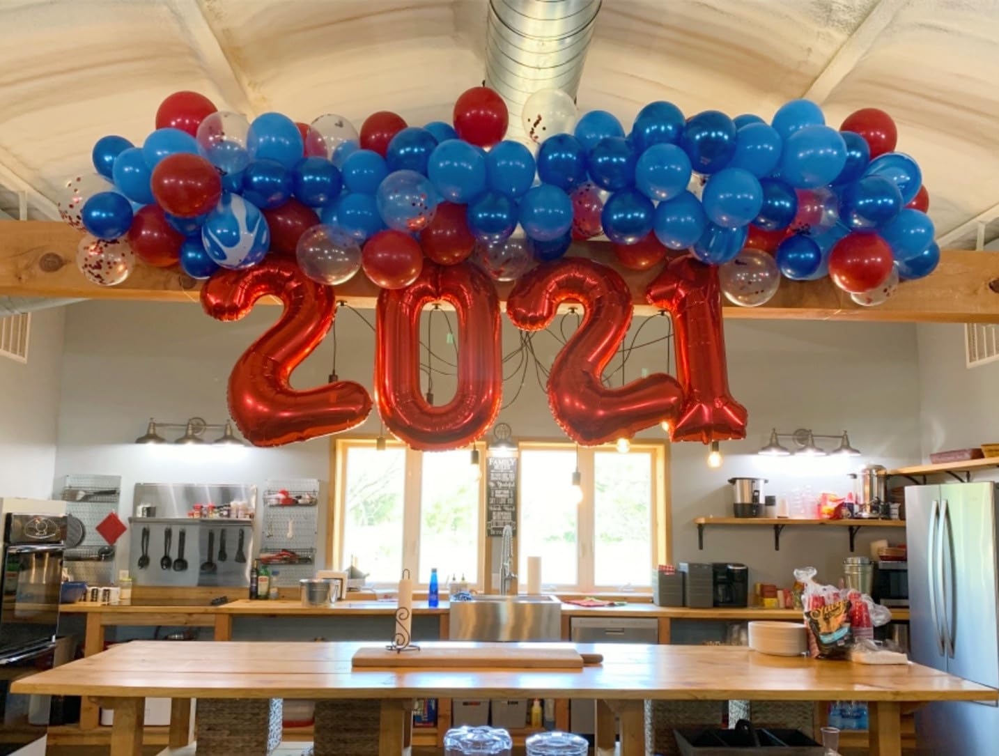Mluchee 40-inch red number balloon for 21st birthday, bold centerpiece.