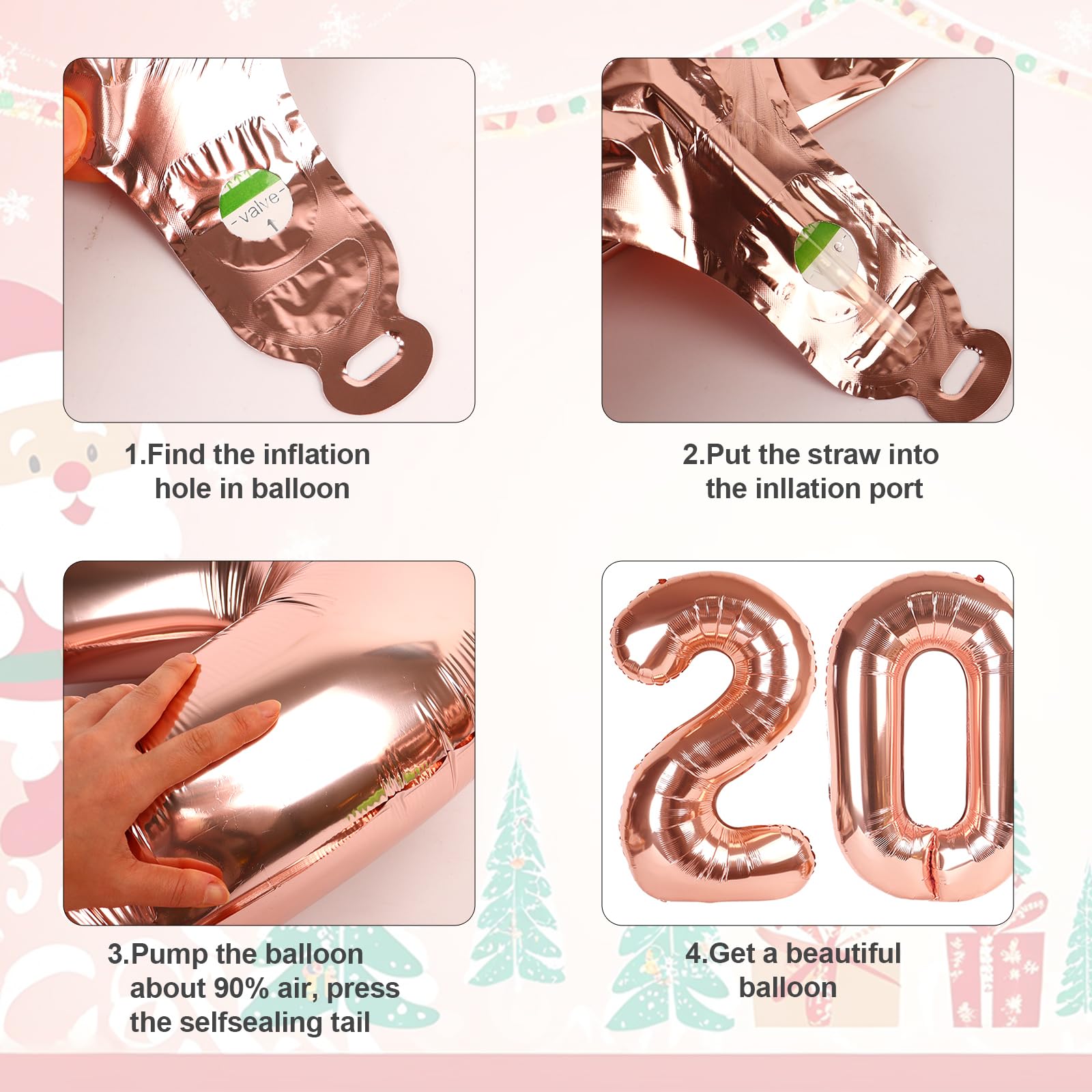 Mluchee number 2026 balloon in rose gold creates eye-catching photo moments.