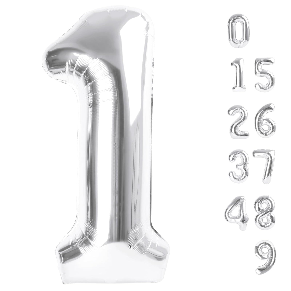 Mluchee 40-inch silver number balloon for bold birthday decor and photo moments.