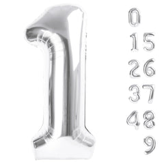 Mluchee 40-inch silver number balloon for bold birthday decor and photo moments.