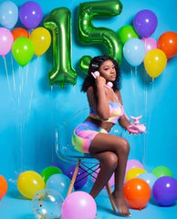 Mluchee inflation straw included for easy setup and quick decorating.