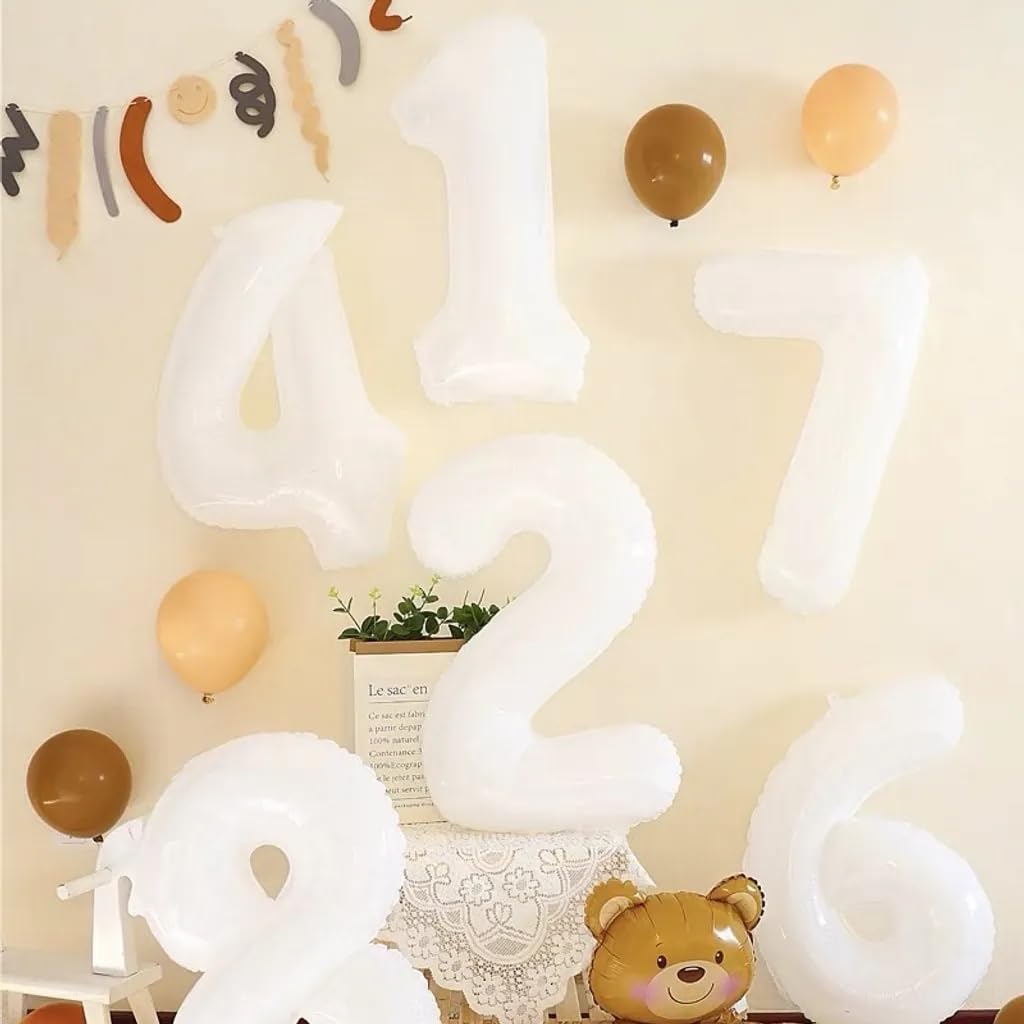 Mluchee giant numeral 8 balloon suitable for wedding or graduation decor.