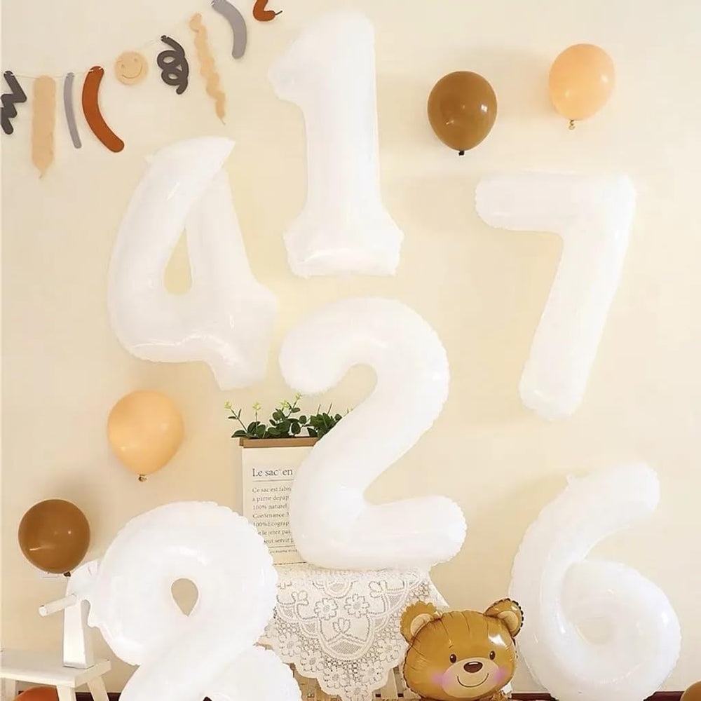 Mluchee giant numeral 8 balloon suitable for wedding or graduation decor.