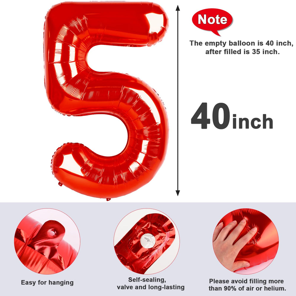 Mluchee giant number balloons offer versatile wall or floor displays.