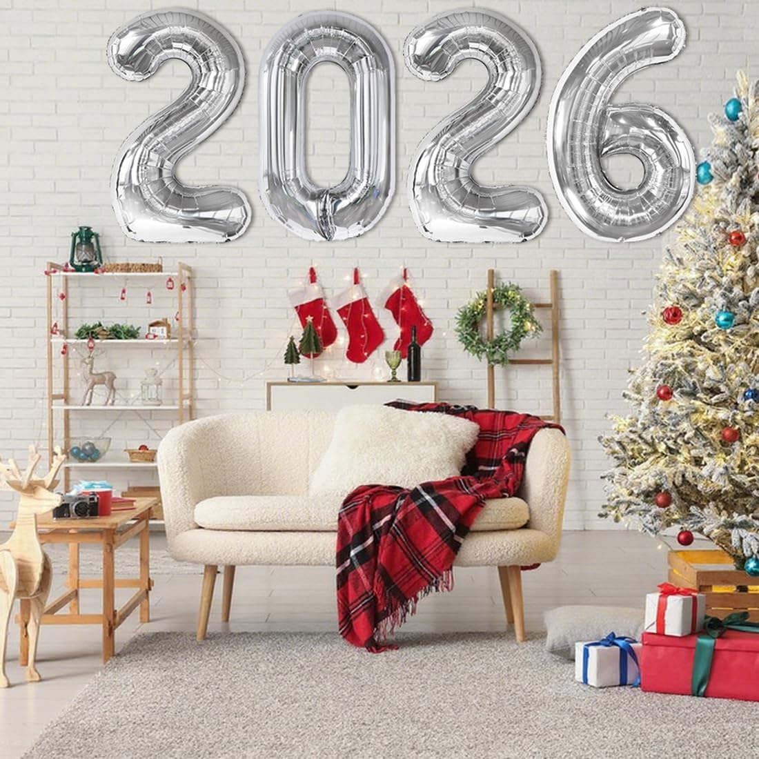 Mluchee 40-inch silver balloon adds festive impact for New Year