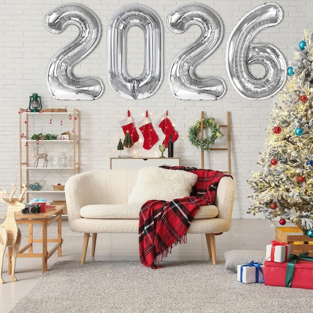 Mluchee 40-inch silver balloon adds festive impact for New Year