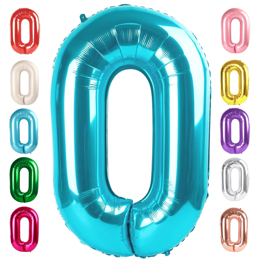 Mluchee Number 0 balloon 40in light blue inflate demonstration for quick setup