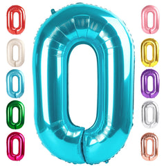 Mluchee Number 0 balloon 40in light blue inflate demonstration for quick setup
