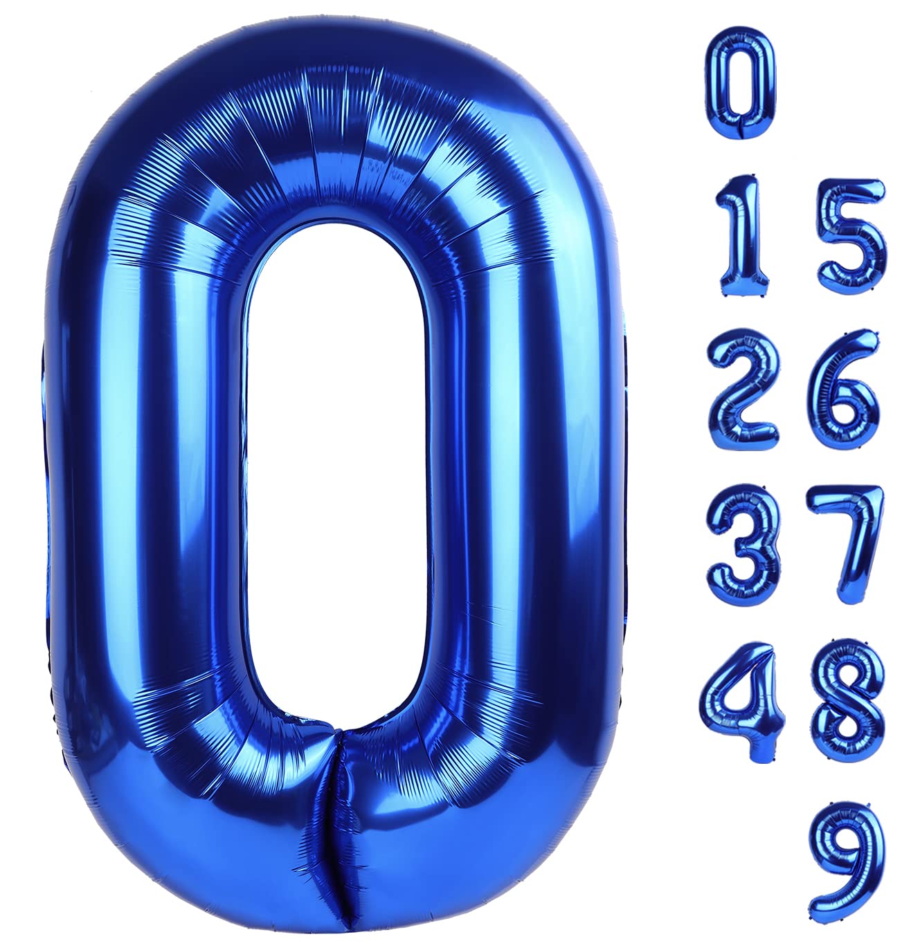 Mluchee Number 0 balloon 40 inch navy wall display enhances party décor.
