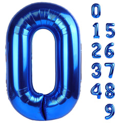 Mluchee Number 0 balloon 40 inch navy wall display enhances party décor.
