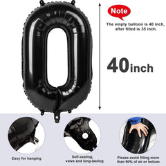 Mluchee number 0 balloon decor suitable for tables and floors.