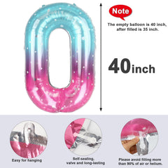 Mluchee Number 0 balloons for weddings and baby showers with other numbers