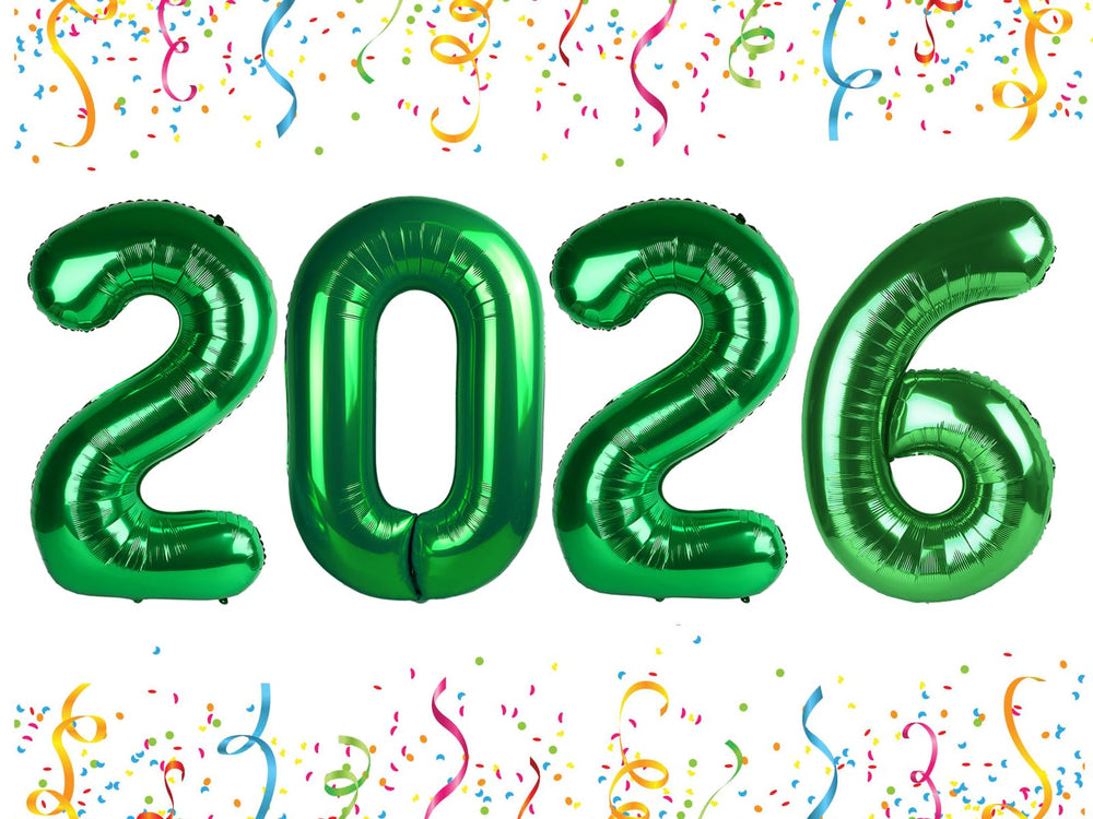 Mluchee 2026 40 inch dark green number balloon for standout photo moments.