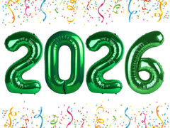 Mluchee 2026 40 inch dark green number balloon for standout photo moments.