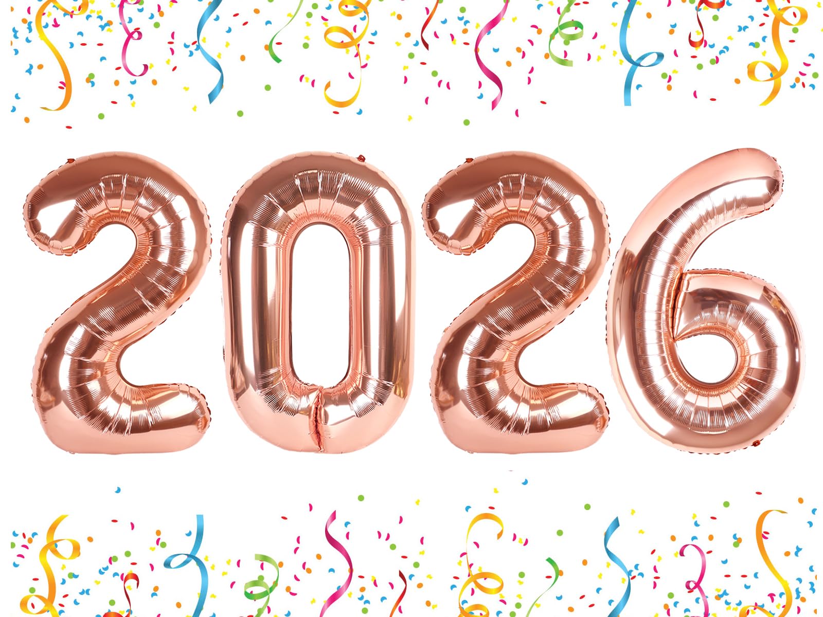 Mluchee Number 2026 balloon in rose gold, perfect for photo-worthy 40-inch decorations.