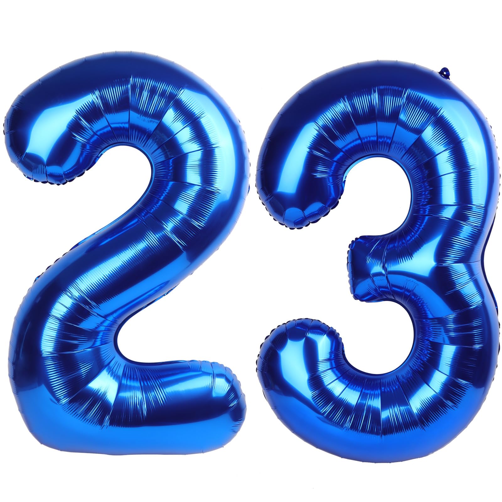 Mluchee 23-number balloon, 40-inch navy blue, ideal for wall-backdrop celebrations.