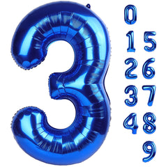 Mluchee 40-inch navy blue Number 3 balloon for dramatic party photos