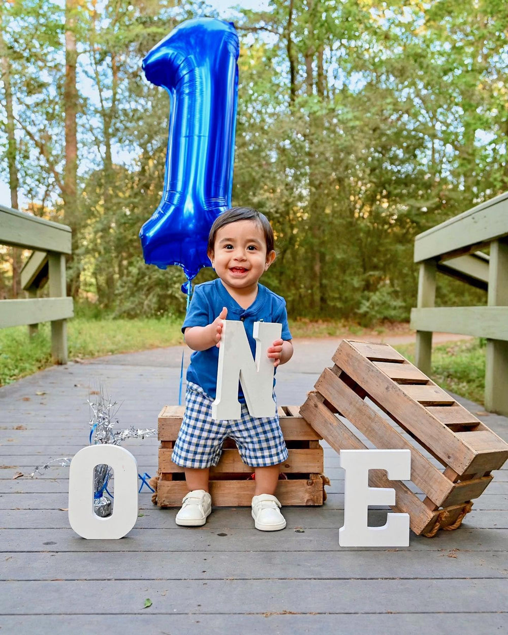 Mluchee 40in navy blue number balloon wall-decor setup for versatile celebrations.