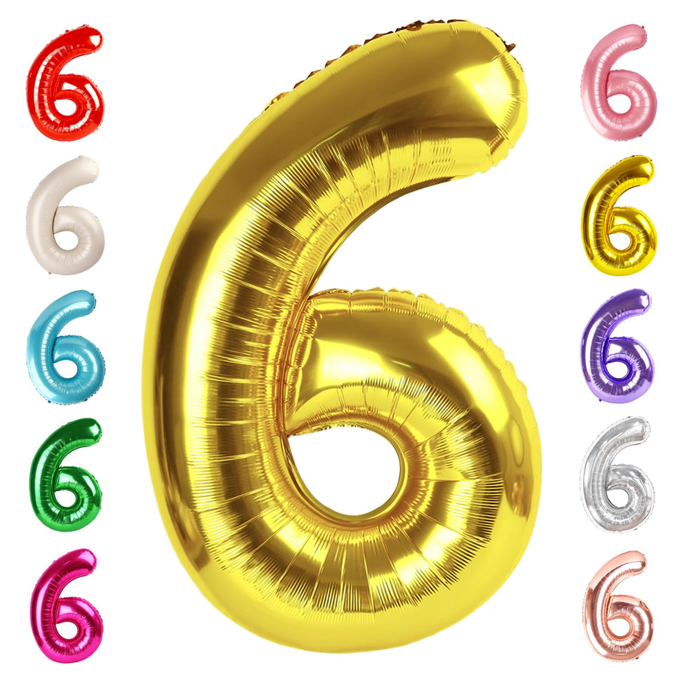 Mluchee 6-number balloon 40-inch for dramatic birthday display