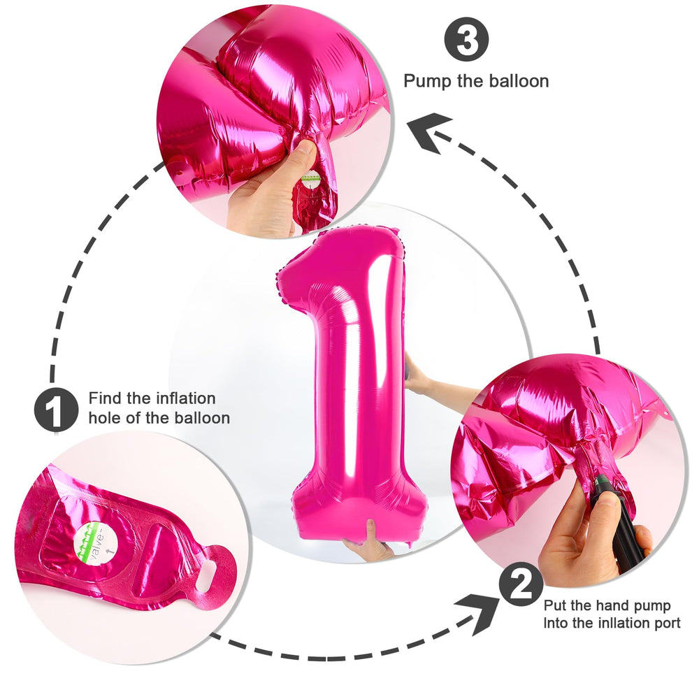 Mluchee number 7 balloon shown on wall or floor decor.