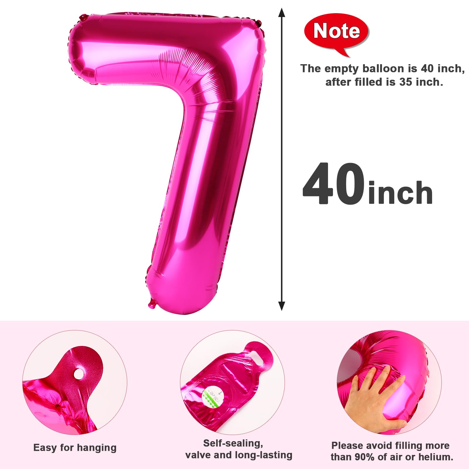 Mluchee number 7 balloon can be freely combined with other digits.