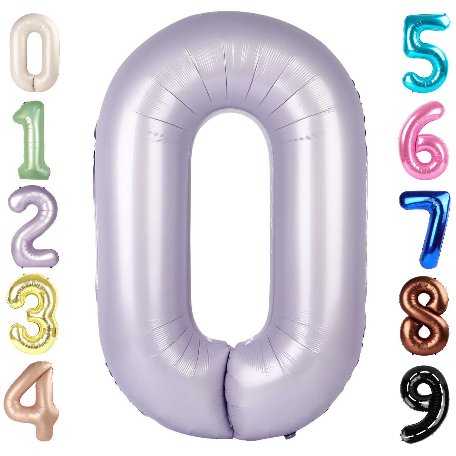 Mluchee 40-inch cream number balloon for elegant birthday decor.