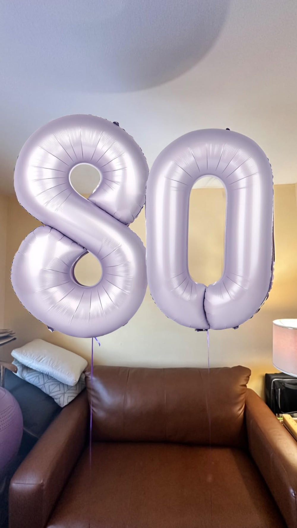 Mluchee 40-inch purple number balloon adds a bold focal point to celebrations.