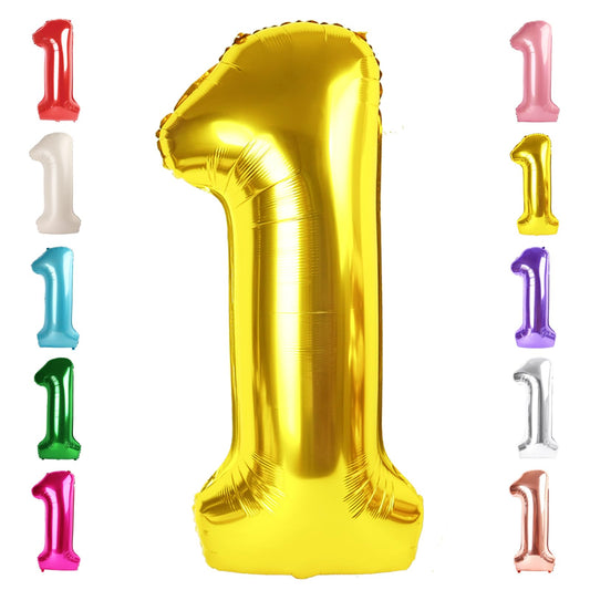 Mluchee 40-inch gold number balloon for standout birthday decor and photo ops