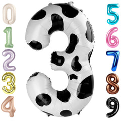 Mluchee Numbers Balloon 3 40-inch white and black wall display for bold decor