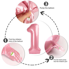 Mluchee photo booth prop balloon in pink