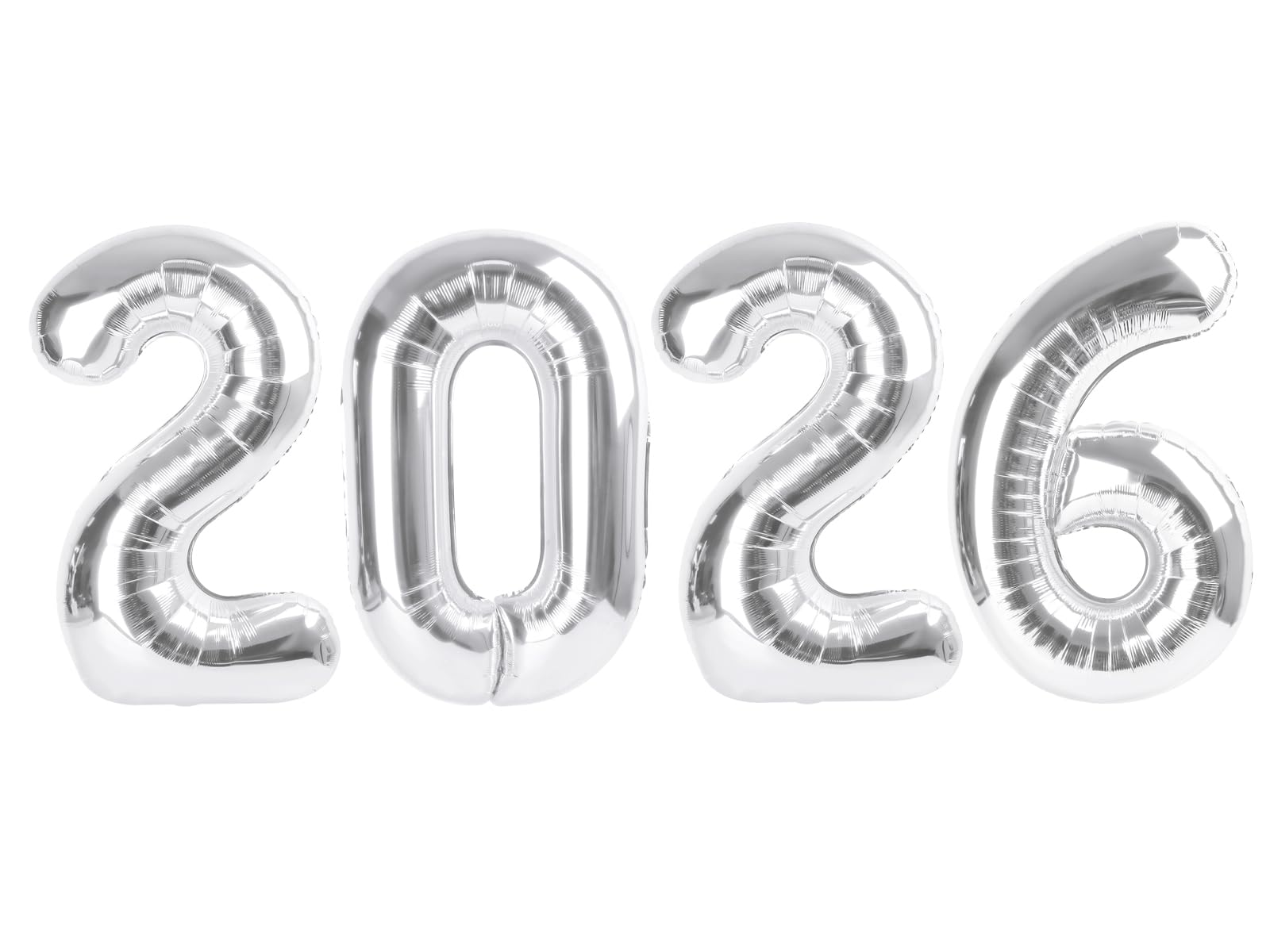 Mluchee silver numbers balloon 40-inch for bold New Year decor