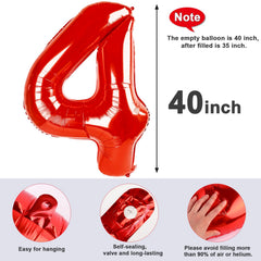 Mluchee large numeral balloons used on a wall and floor display for decor.