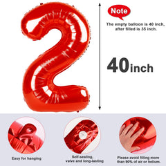 Mluchee wall or floor display number balloon red.
