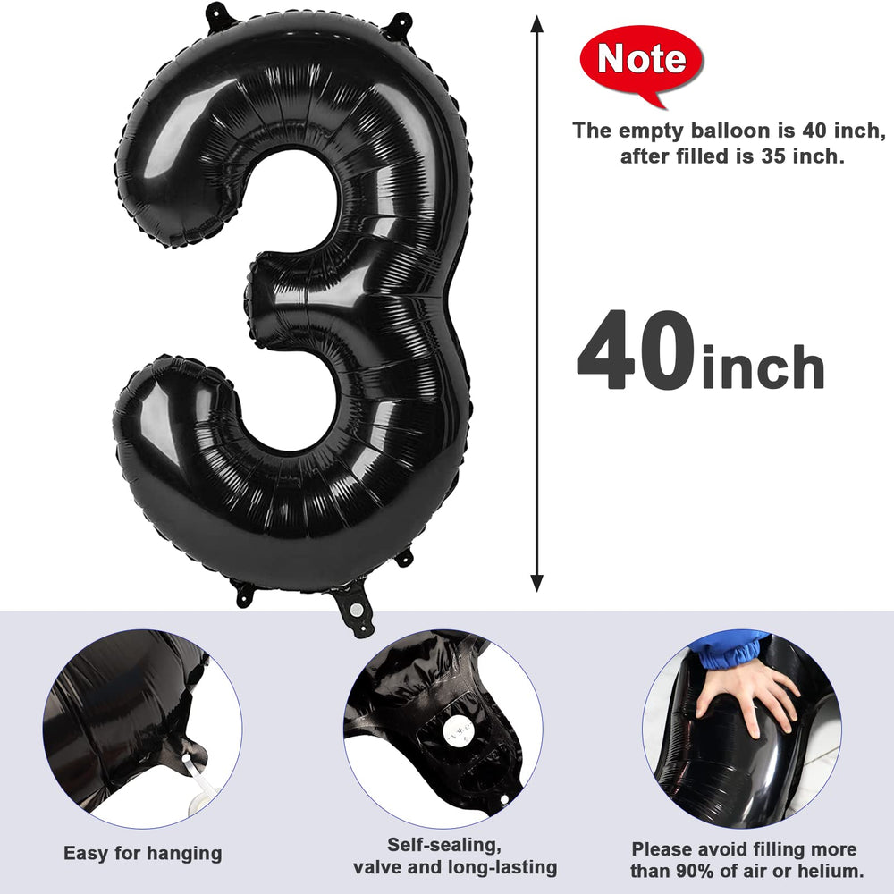 Mluchee wedding party decor using 40in black number balloon 3