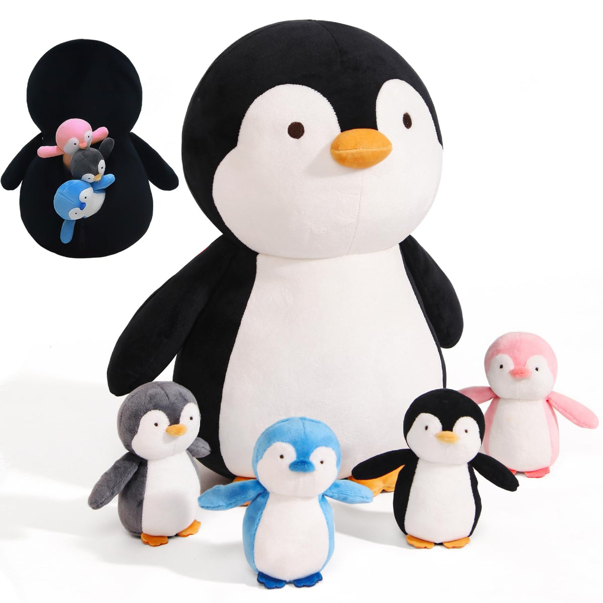 MMguai penguin family plush set ready for imaginative play