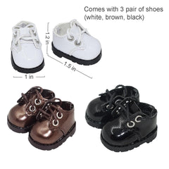 MM MEGIJAKI mini shoes white packaging, compact set for gifting and display.