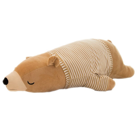 MMTTAO polar bear plush front view emphasizes soft fur for bedtime cuddles.