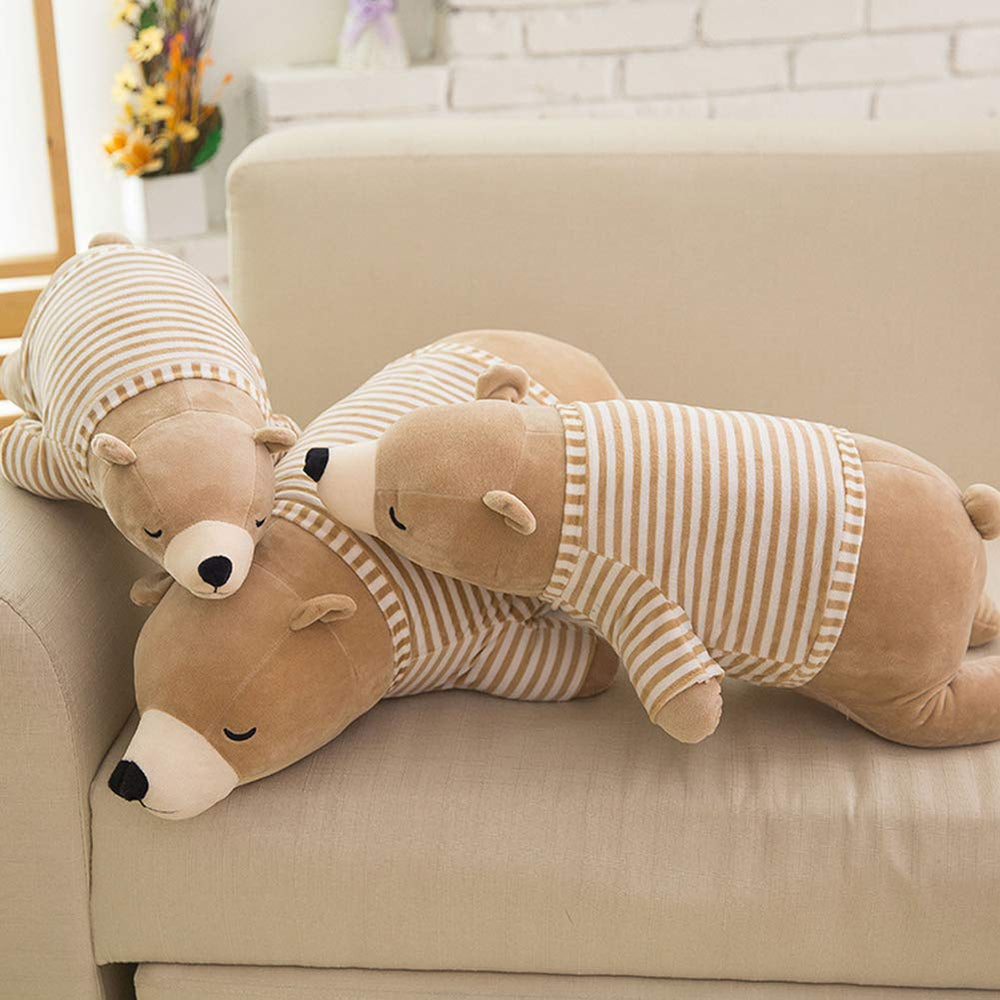 MMTTAO polar bear plush fabric close-up shows ultra-soft touch.
