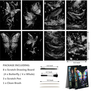 MMUGIT dolphin glow scratch art image showing vibrant underwater design for calm play