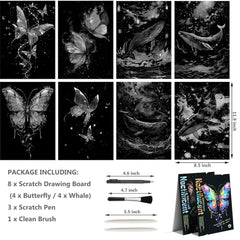 MMUGIT dolphin glow scratch art image showing vibrant underwater design for calm play