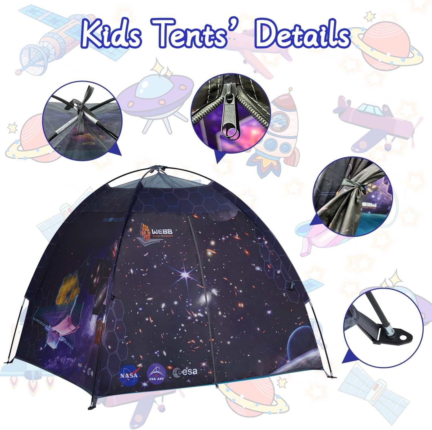 Mnagant James Webb tent with fiberglass frames stays sturdy.