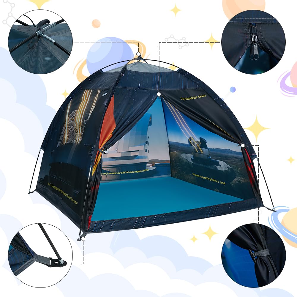 Mnagant play tent durable and stable for year-round fun at home or in the park.