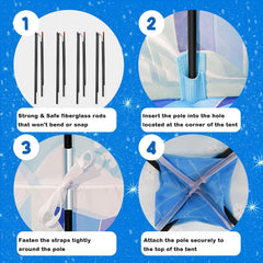 Mnagant Princess Play Tent folded for portable storage