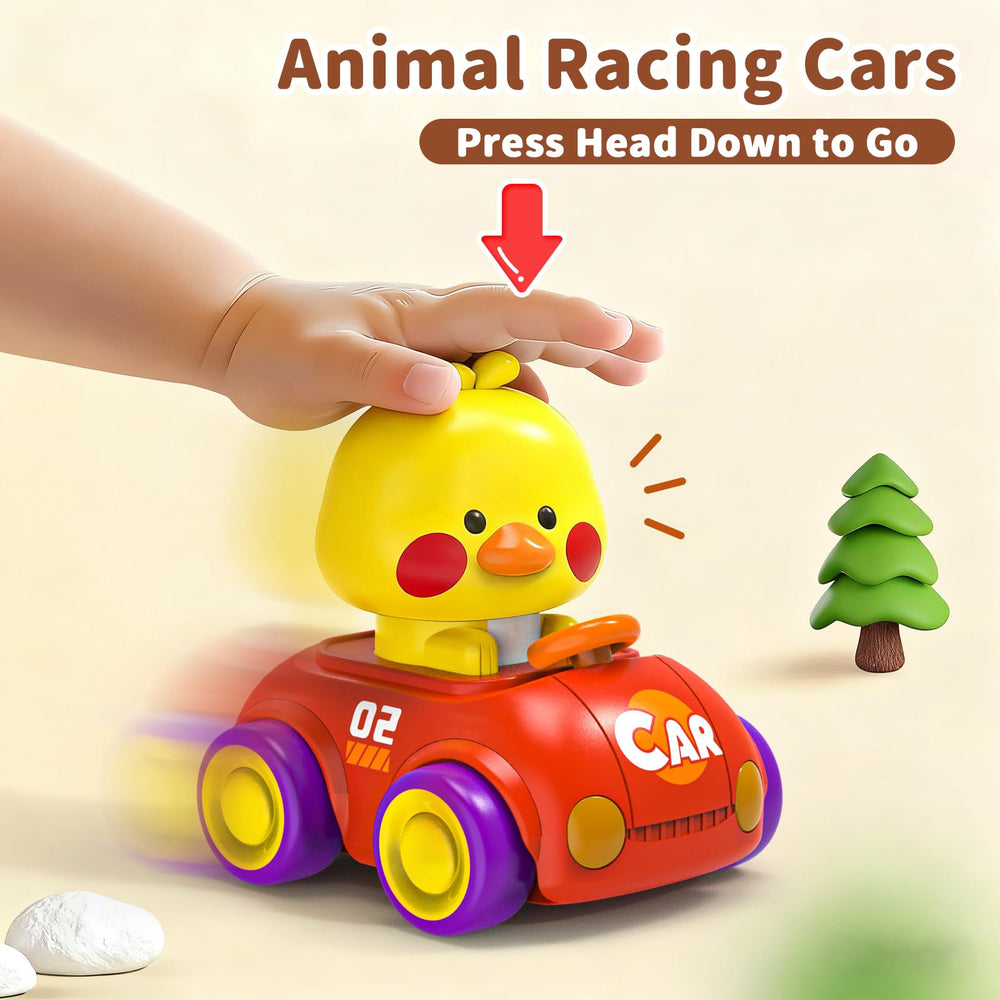 MNJCK press-to-go cars glide on hardwood floors for smooth action